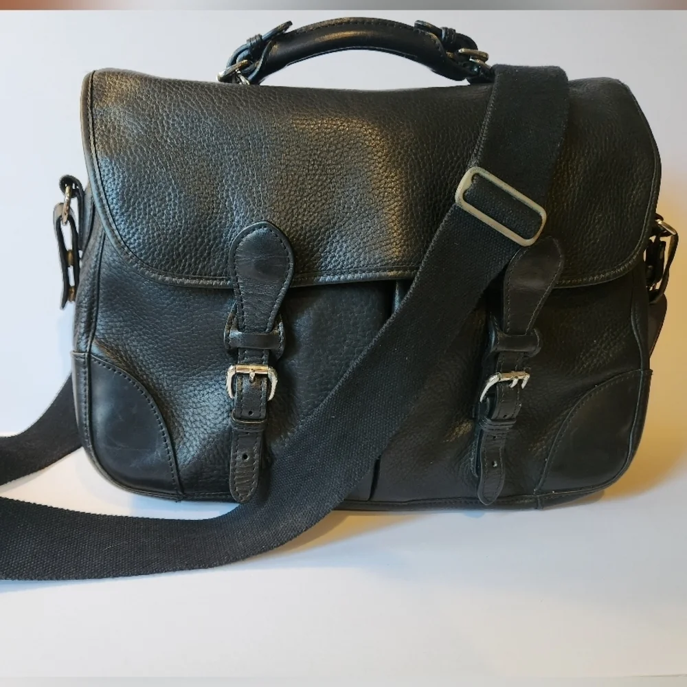 Vintage MULHOLLAND Black Leather Briefcase THE CHALICE 2007 - Picture 1 of 16